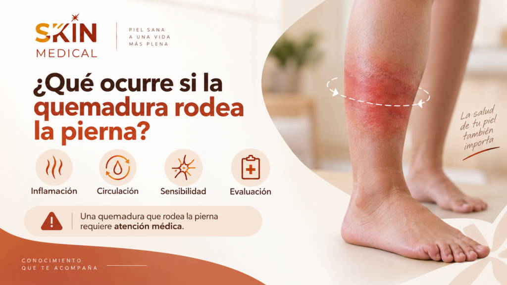 ¿Qué ocurre si la quemadura rodea la pierna?