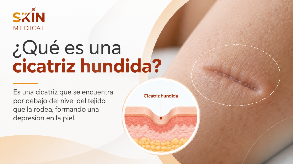 ¿Qué es una cicatriz hundida?
