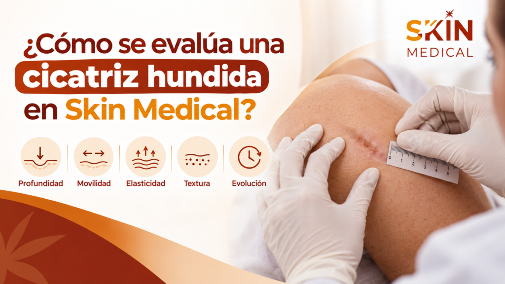¿Cómo se evalúa una cicatriz hundida en Skin Medical?