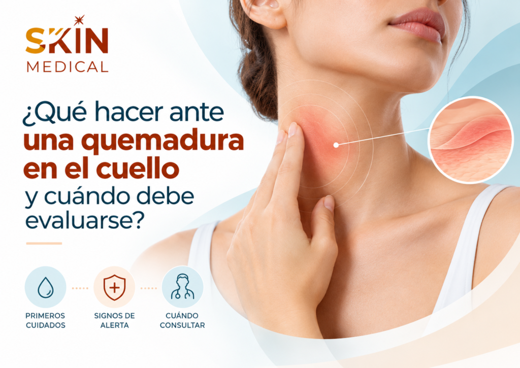 ¿Qué hacer ante una quemadura en el cuello y cuándo debe evaluarse?