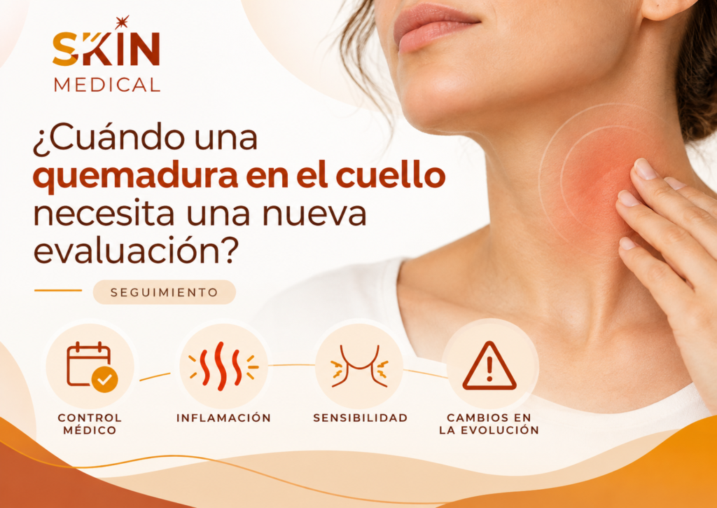 ¿Cuándo una quemadura en el cuello necesita una nueva evaluación?