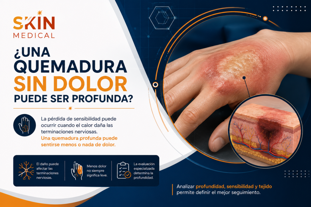¿Una quemadura sin dolor puede ser profunda?