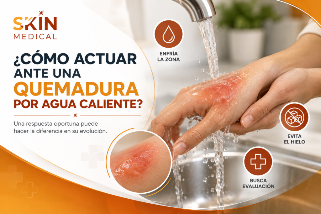 ¿Cómo actuar ante una quemadura por agua caliente?