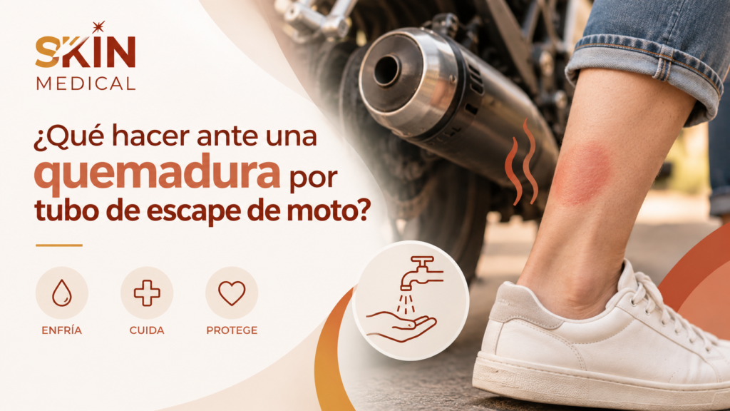 ¿Qué hacer ante una quemadura por tubo de escape de moto?