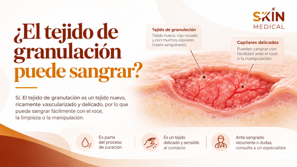 ¿El tejido de granulación puede sangrar?