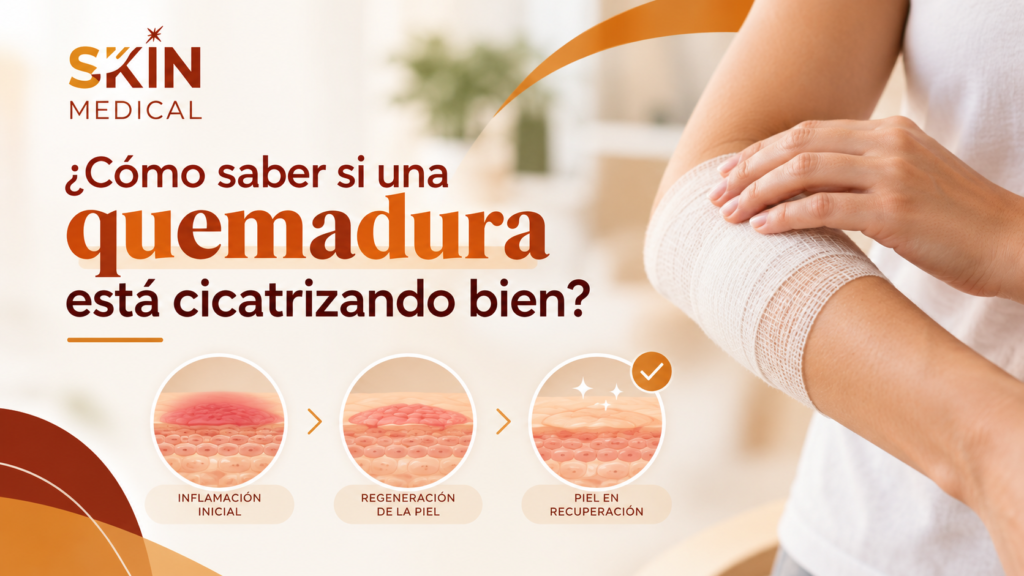 ¿Cómo saber si una quemadura está cicatrizando bien?