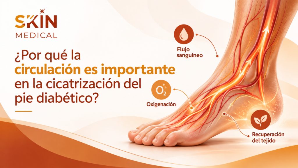 ¿Por qué la circulación es importante en la cicatrización del pie diabético?