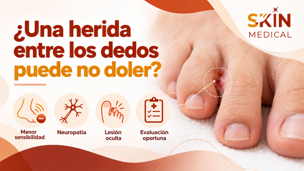 ¿Una herida entre los dedos puede no doler?