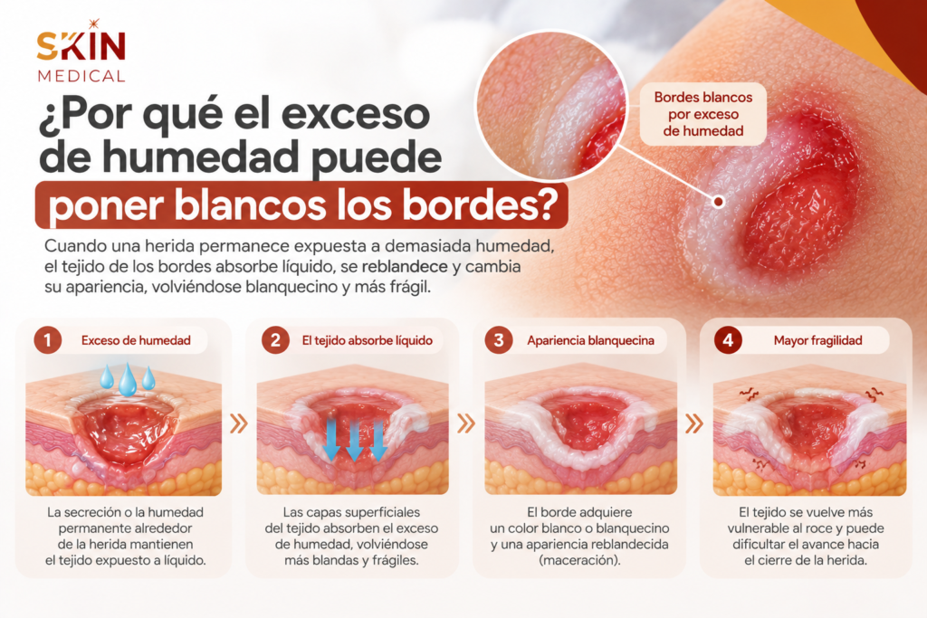 ¿Por qué el exceso de humedad puede poner blancos los bordes?