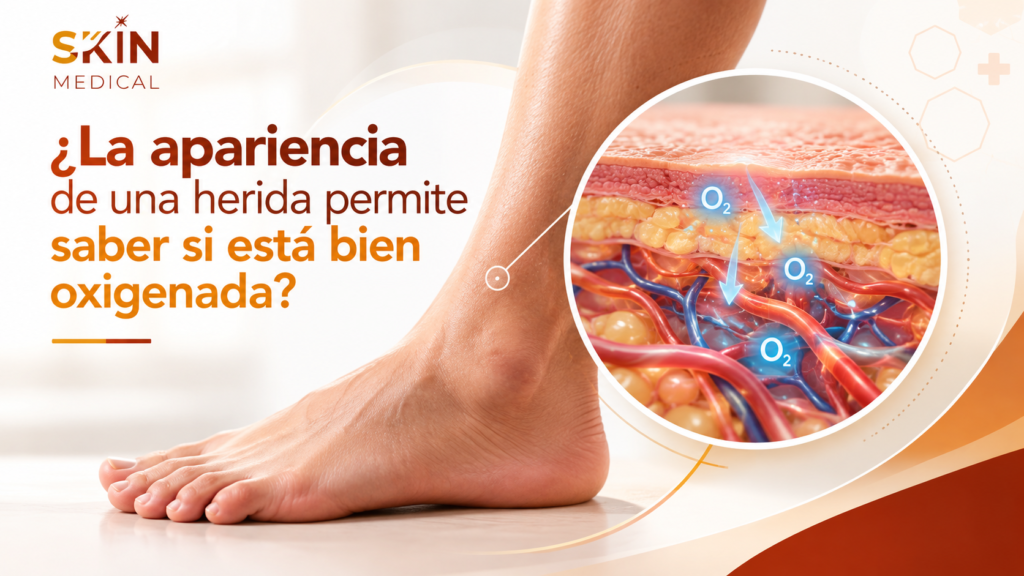 ¿La apariencia de una herida permite saber si está bien oxigenada?