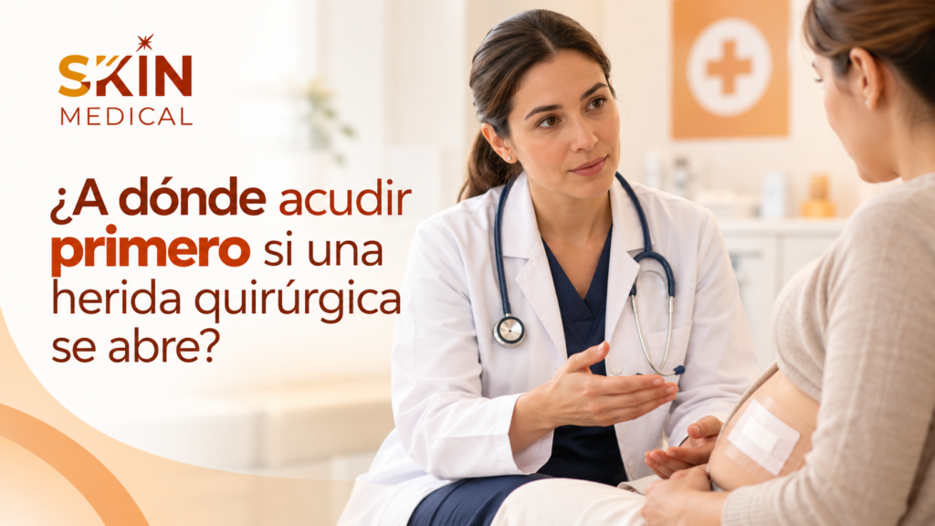 ¿A dónde acudir primero si una herida quirúrgica se abre?