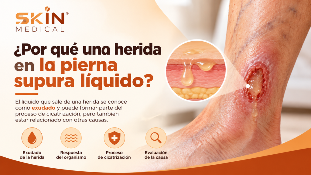 ¿Por qué una herida en la pierna supura líquido?