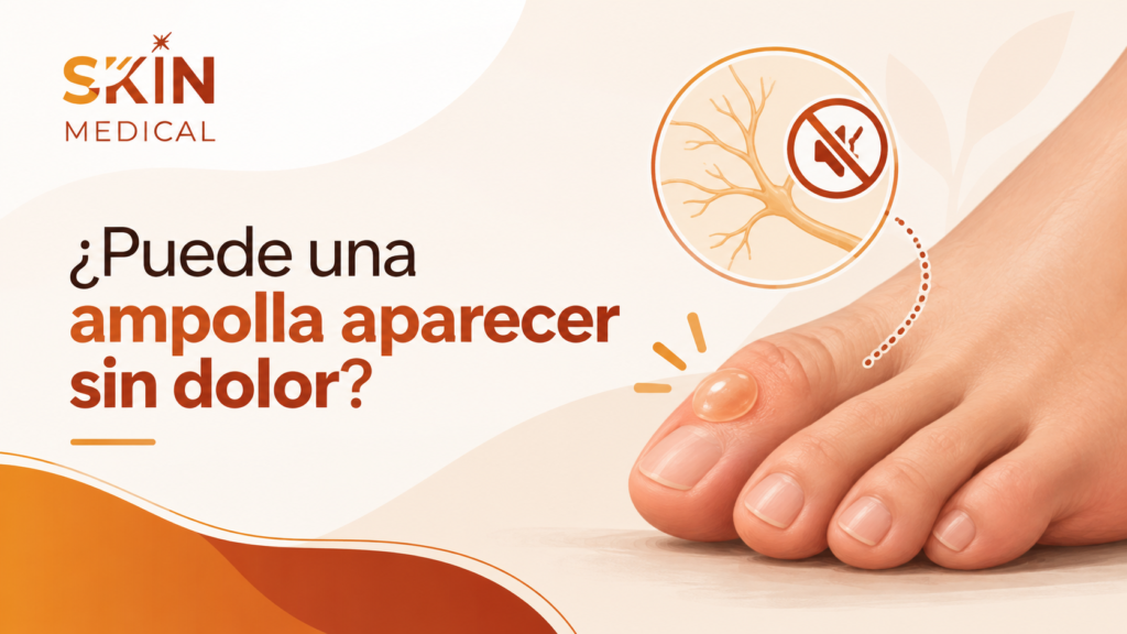 ¿Puede una ampolla aparecer sin dolor?