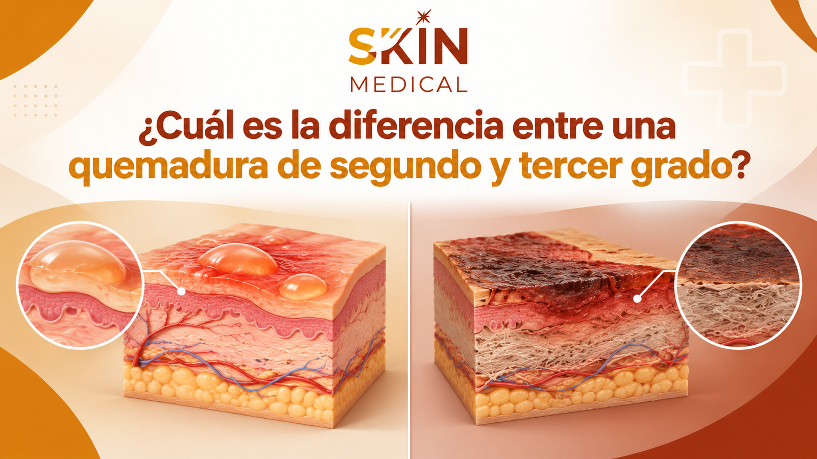 ¿Cuál es la diferencia entre una quemadura de segundo y tercer grado?