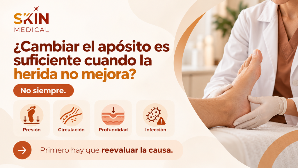 ¿Cambiar el apósito es suficiente cuando la herida no mejora?