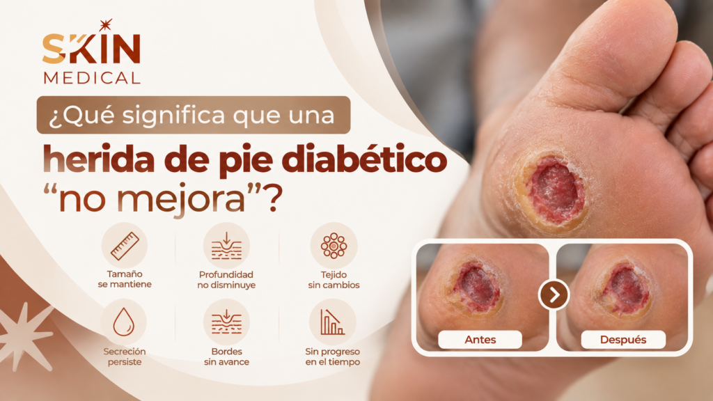 ¿Qué significa que una herida de pie diabético “no mejora”?