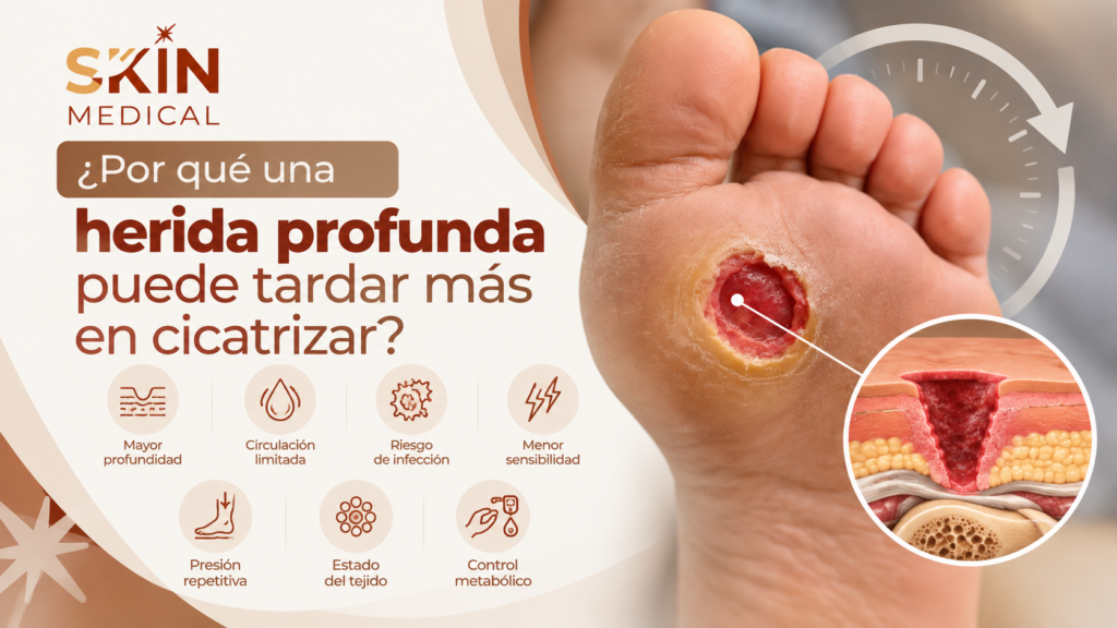 ¿Por qué una herida profunda puede tardar más en cicatrizar?