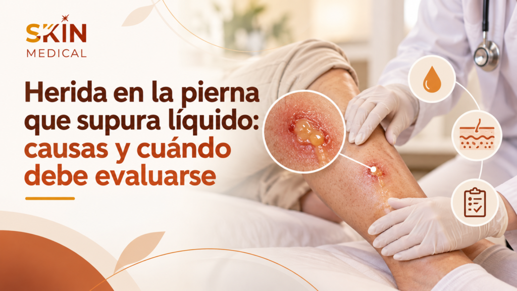 Herida en la pierna que supura líquido: causas y cuándo debe evaluarse