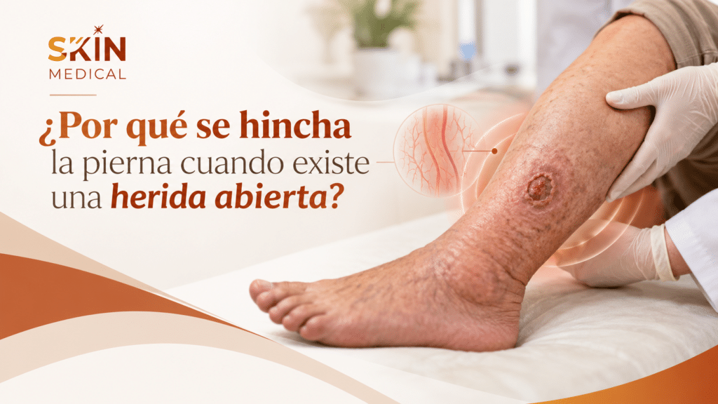 ¿Por qué se hincha la pierna cuando existe una herida abierta?