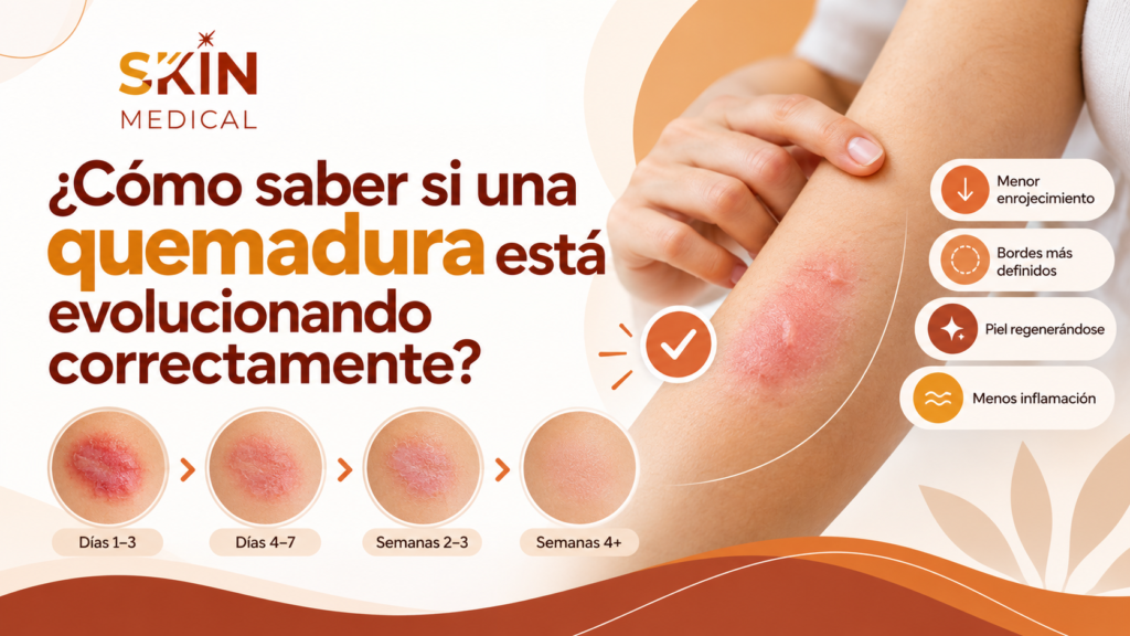 ¿Cómo saber si una quemadura está evolucionando correctamente?