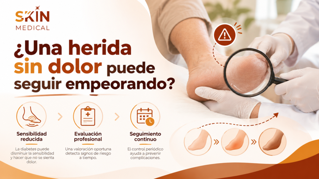 ¿Una herida sin dolor puede seguir empeorando?