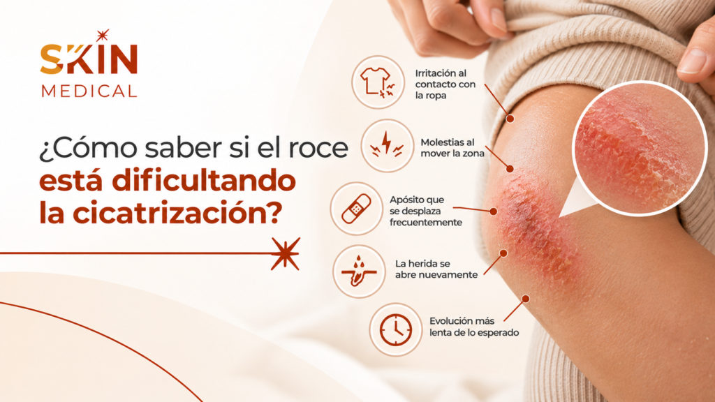 ¿Cómo saber si el roce está dificultando la cicatrización?