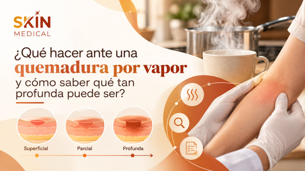 ¿Qué hacer ante una quemadura por vapor y cómo saber qué tan profunda puede ser?