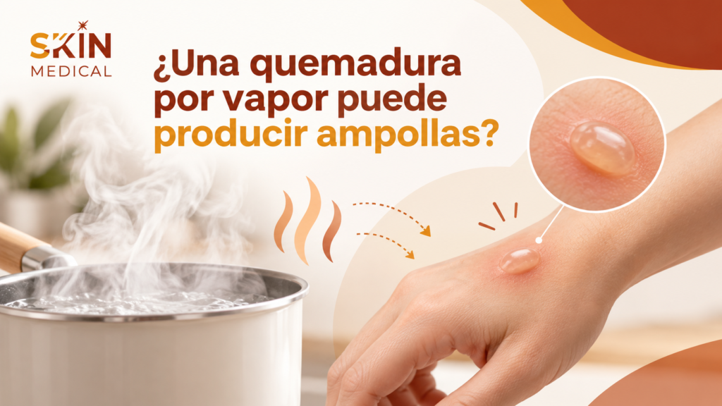 ¿Una quemadura por vapor puede producir ampollas?