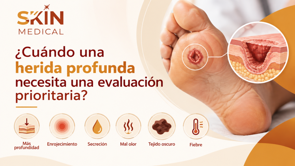 ¿Cuándo una herida profunda necesita una evaluación prioritaria?